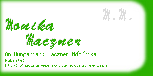 monika maczner business card